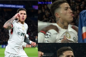 贡献传射！恩佐进球之后手指世俱杯金标庆祝