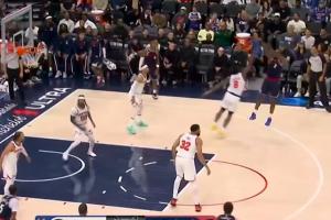 伦纳德晃动点飞OG中距离命中！半场拿下21分 个人连续42场20+！