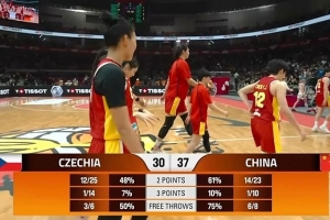 半斤八两啊！中国女篮半场三分球10中1&捷克女篮14中1