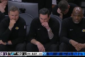 亏死了！雷迪克挑战球权 结果判了艾顿犯规送了热火两罚！