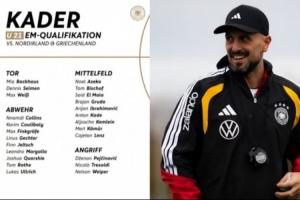 德国U21名单:比朔夫、格鲁达、萨义德·马拉、纳姆迪·科林斯在列