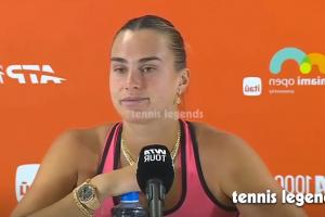 萨巴伦卡：郑钦文在重返顶级，今天她可能状态不是最好但她很努力